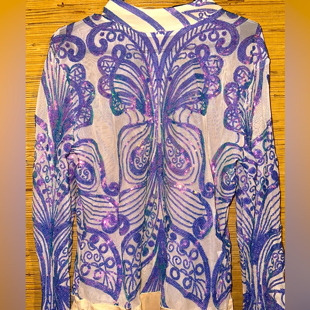 Plus Size Sequin Pattern Bodysuit - Tan